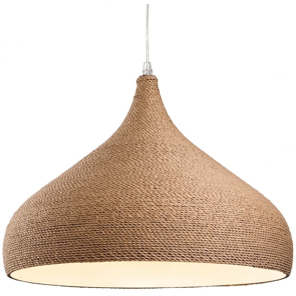 Coast Brown Rope Large Ceiling Pendant Light 3441