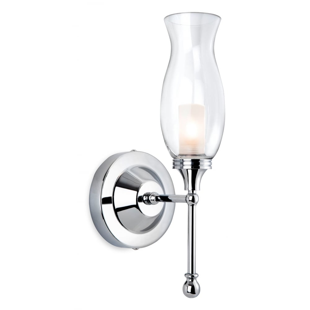 Aston Bathroom Wall Light In Chrome Finish With Clear Glass Shade 5930CH