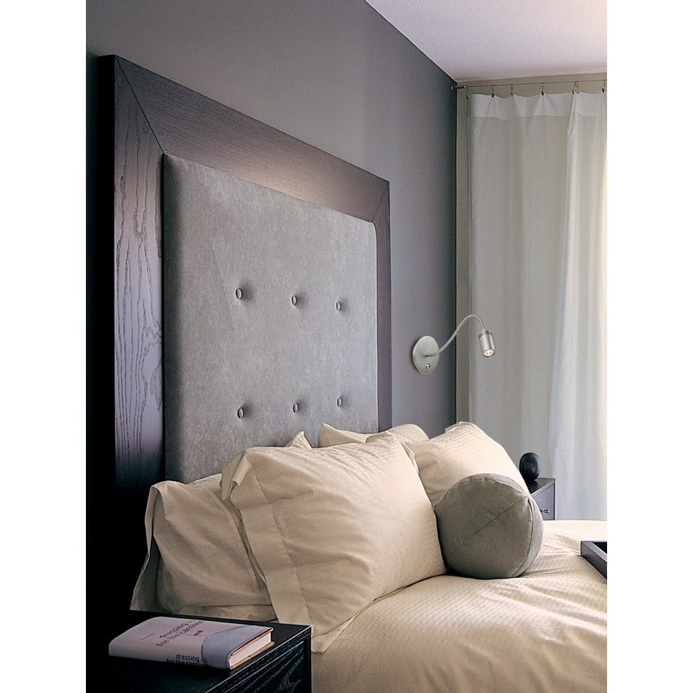 Ritz Flexible LED Reading Wall Light In Brushed Nickel Finish 8607BN