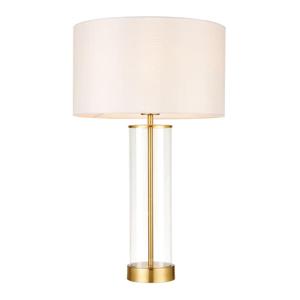 Lessina Touch Table Lamp In Brushed Gold With Vintage White Shade 68802
