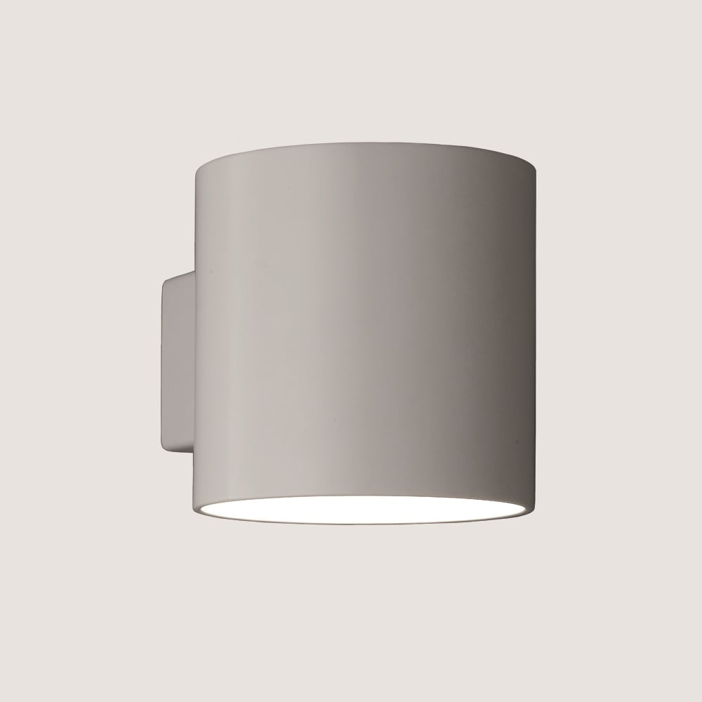 Modern Cylinder Wall Light In Satin White Finish W067