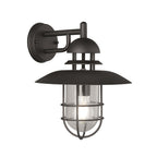 Outdoor Wall Light In Matt Black Finish With Metal Cage EXT6616