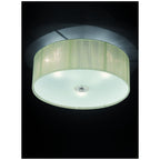 Small Flush Ceiling Light With Cream Shade And Glass Diffuser F2341/3