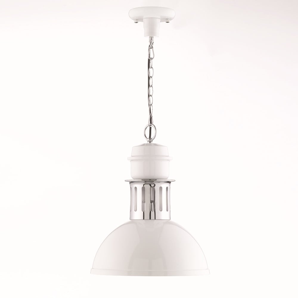 Contemporary Industrial Ceiling Pendant Light In White Finish SUS122