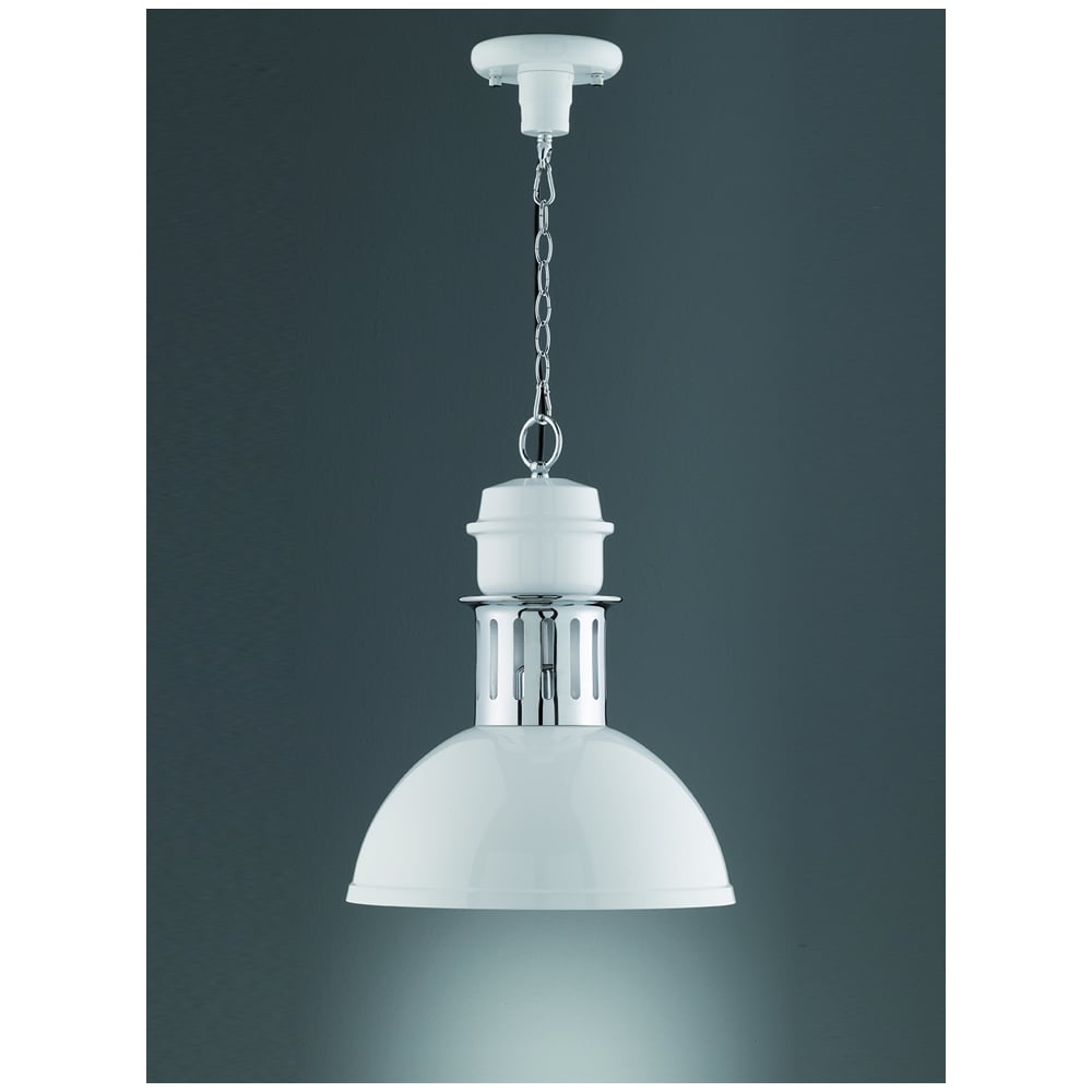 Contemporary Industrial Ceiling Pendant Light In White Finish SUS122
