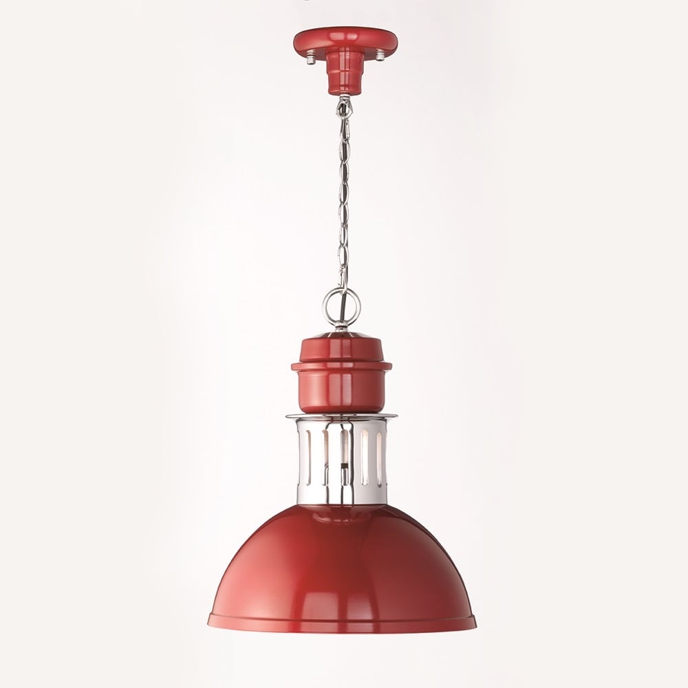 Contemporary Industrial Ceiling Pendant Light In Burgandy Finish SUS124
