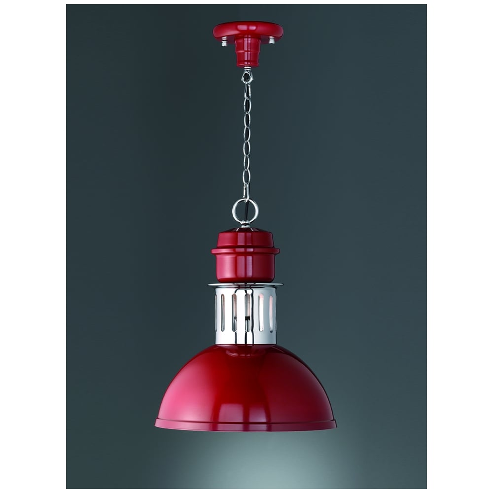 Contemporary Industrial Ceiling Pendant Light In Burgandy Finish SUS124