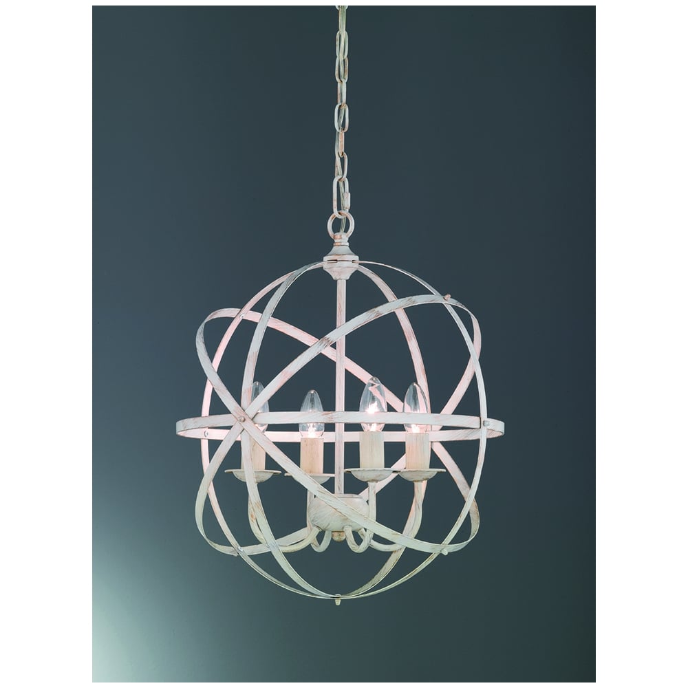 Cosmic Concentric Design Ceiling Pendant Light In Cream Finish F2353/4