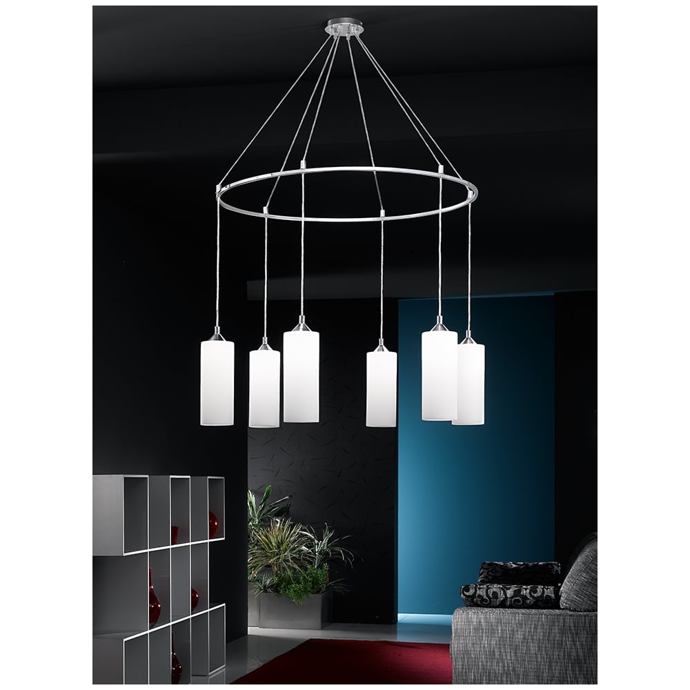 Modern 6 Light Ceiling Pendant Light F2199/6/887