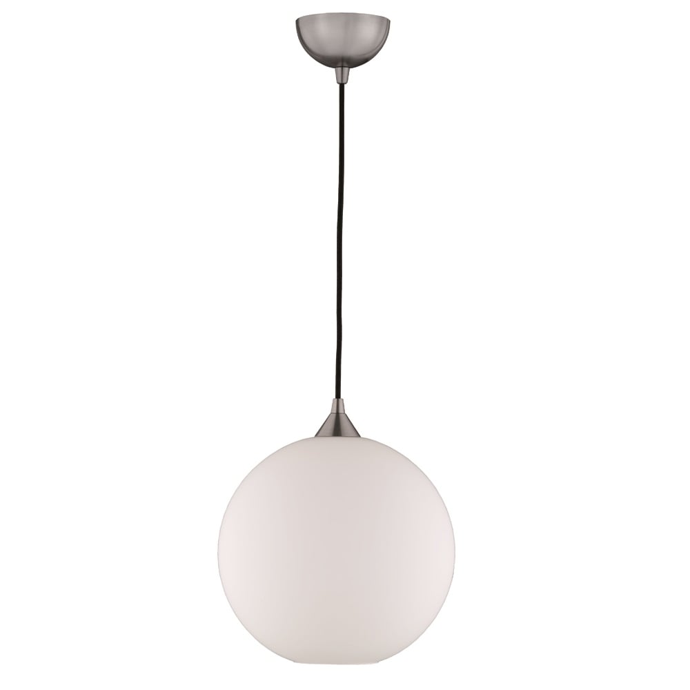 Glass Ice 1 Light Ceiling Pendant Light With Opal Globe Glass Shade FL2290/1/987