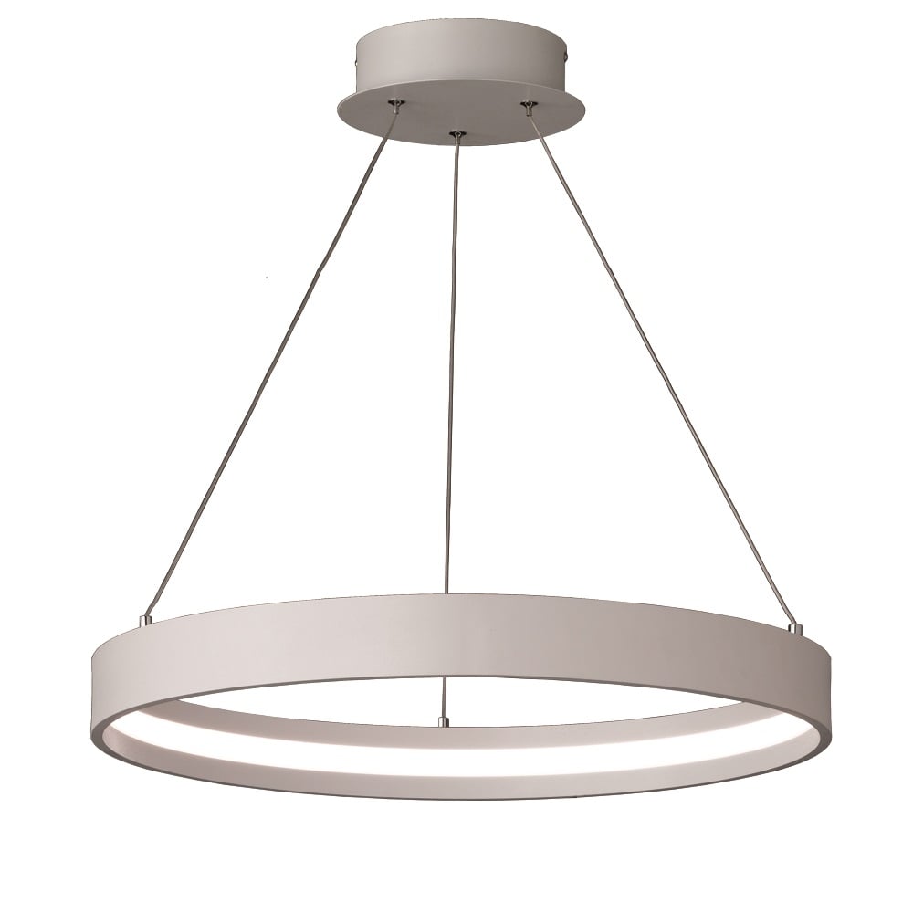 Modern Medium LED Ceiling Pendant Light In Ivory Finish SUS118
