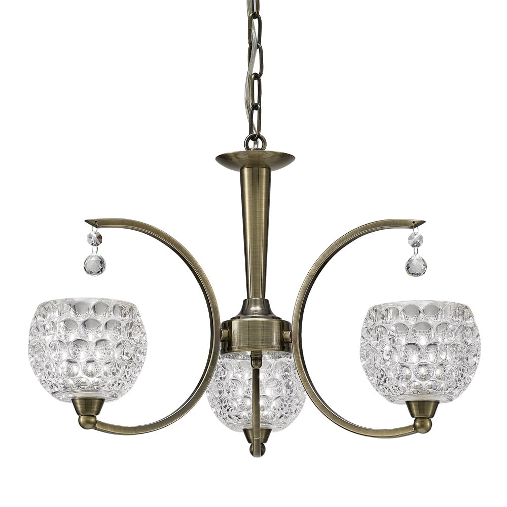 Modern 3 Light Semi Flush Ceiling Fitting In Bronze With Glass Shades F2340/3