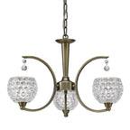 Modern 3 Light Semi Flush Ceiling Fitting In Bronze With Glass Shades F2340/3