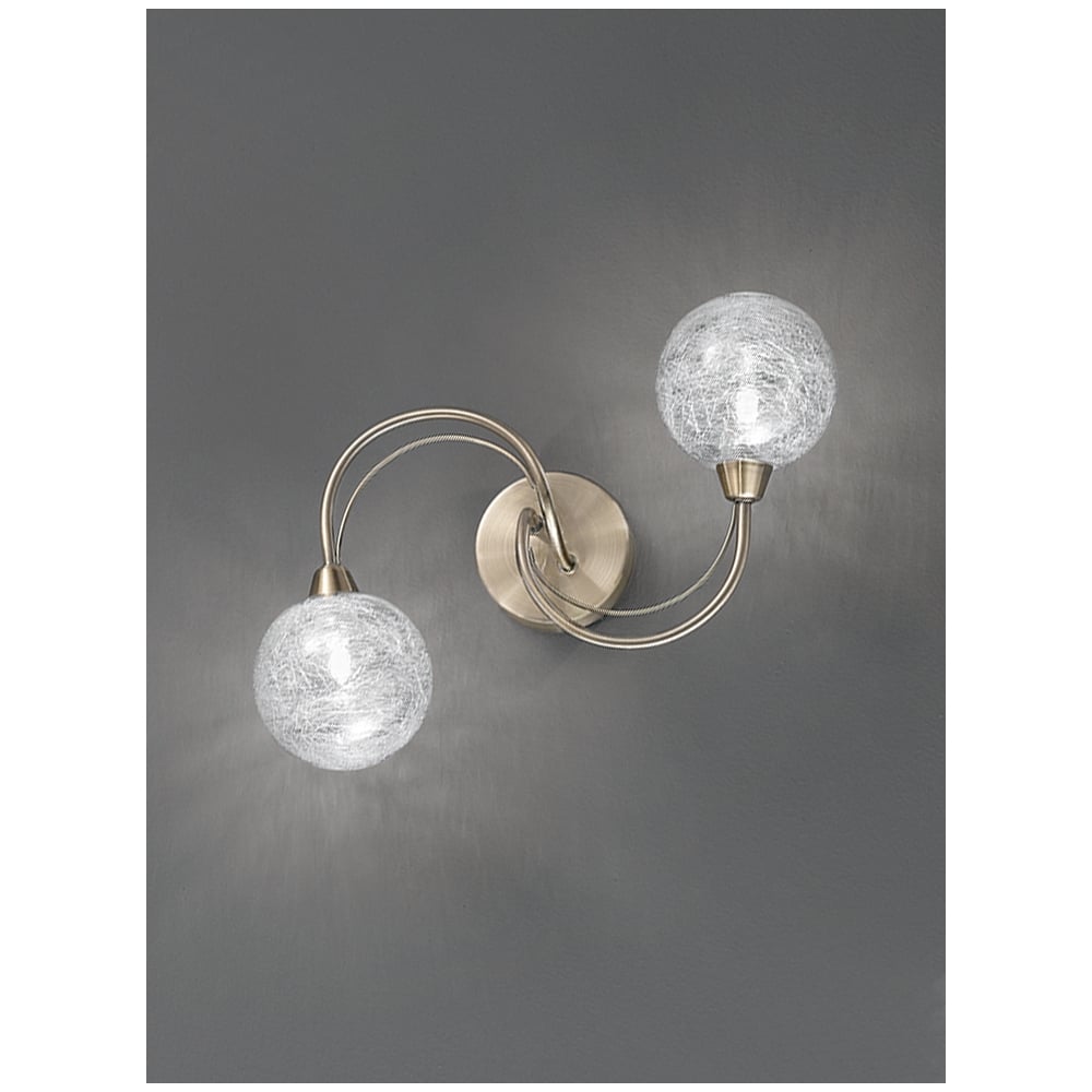 Gyro 2 Light Fitting In Bronze Finish With Glass Shades F2328/2