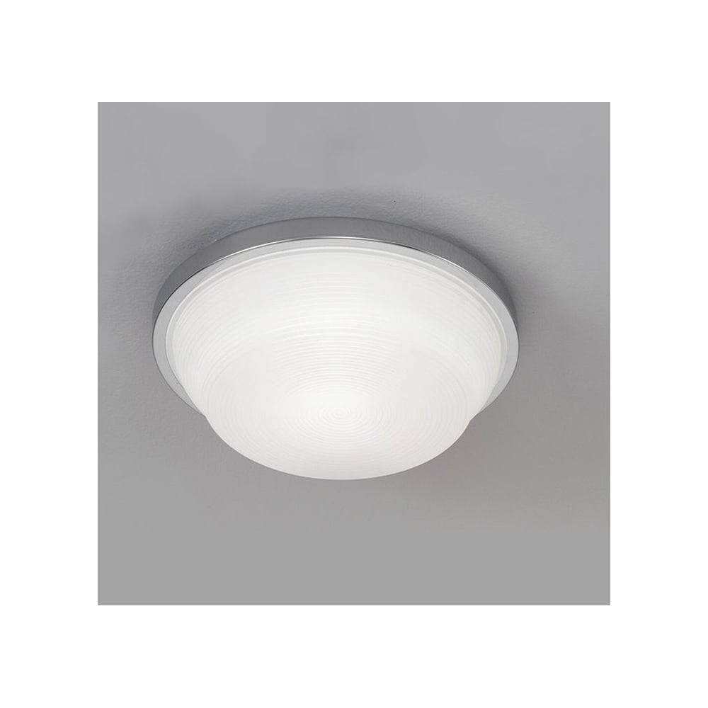 CF5704 Small Spiral Opal Glass Bathroom Flush Ceiling Light