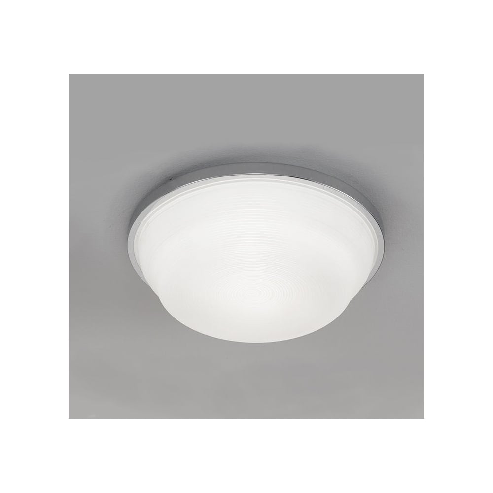 FC5705 Large Spiral Opal Glass Bathroom Flush Ceiling Light