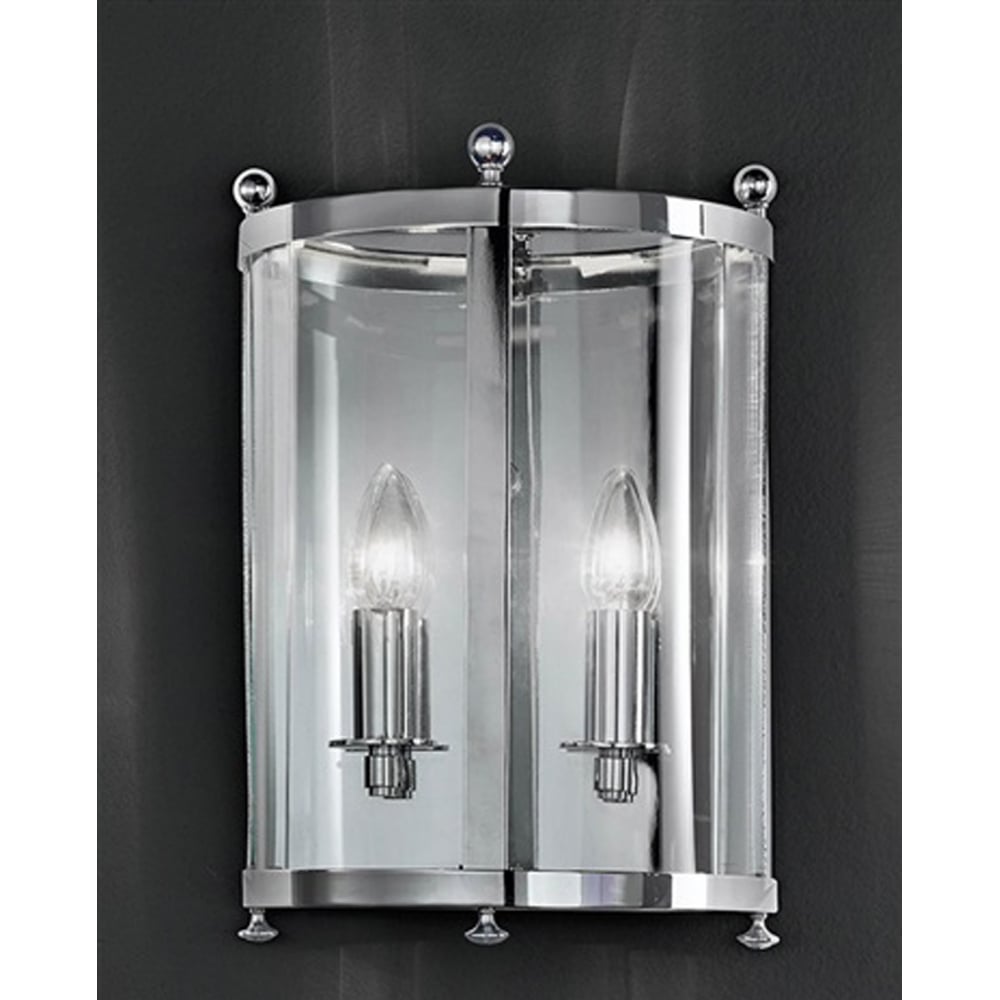 L7000/2 2 Light Polished Chrome Wall Lantern