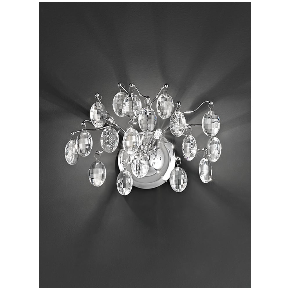 Impressive Crystal Wall Light In Chrome Finish F2326/2