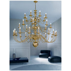 Delft 32 Light Large Polished Brass Chandelier - CO41732PB