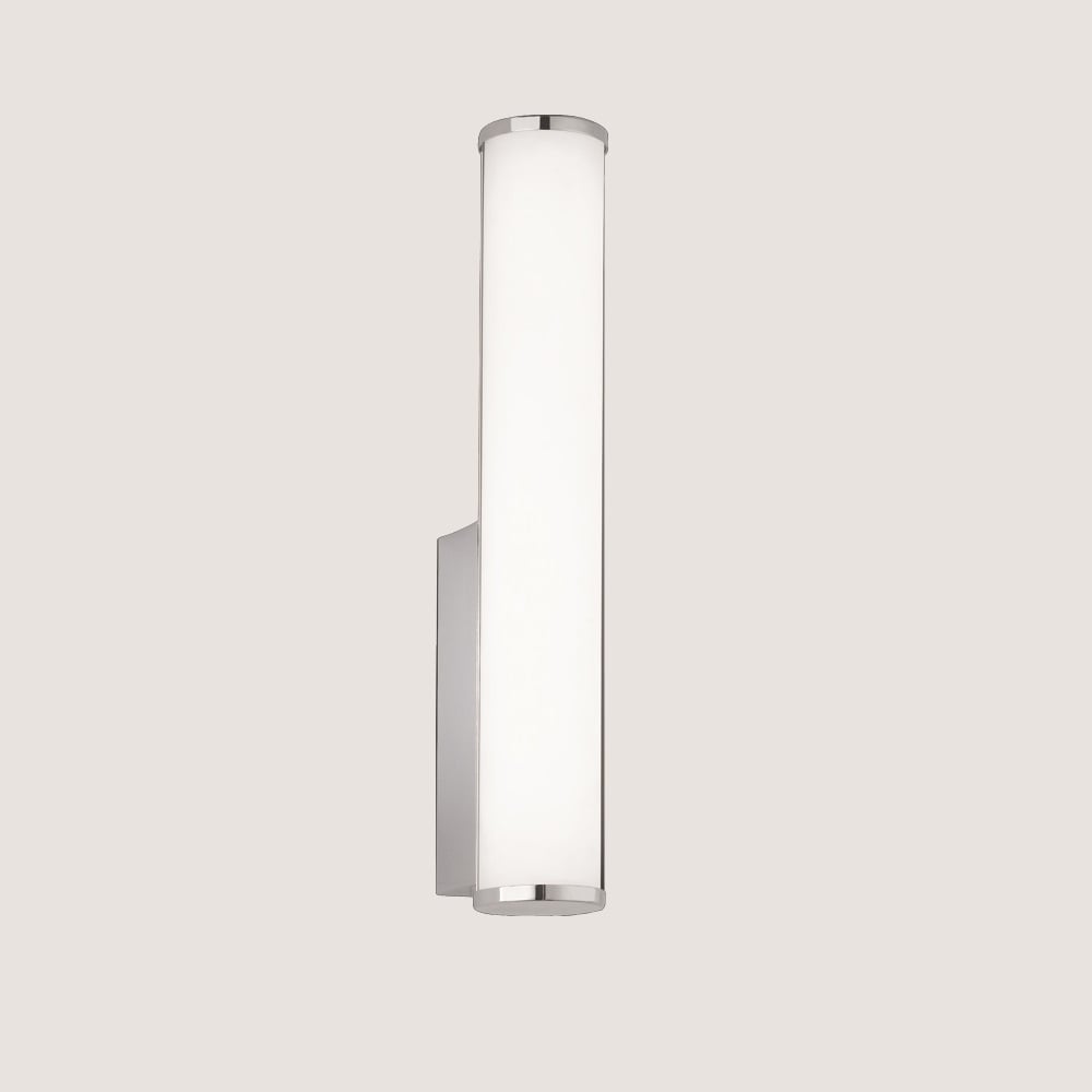 Bathroom Vertical LED Opal Wall Light In Chrome Finish W062