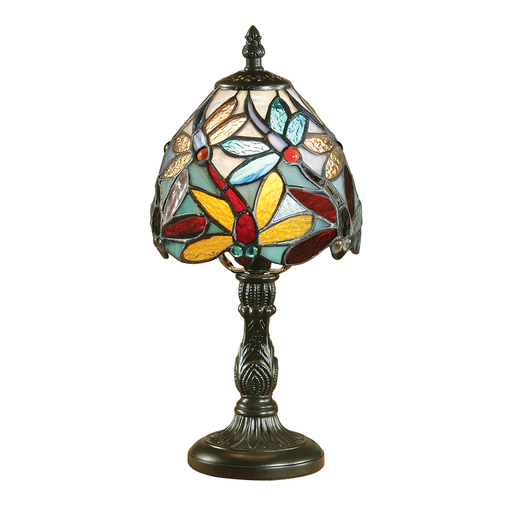 Lorette Classic Tiffany Mini Table Lamp With Coloured Shade 64246