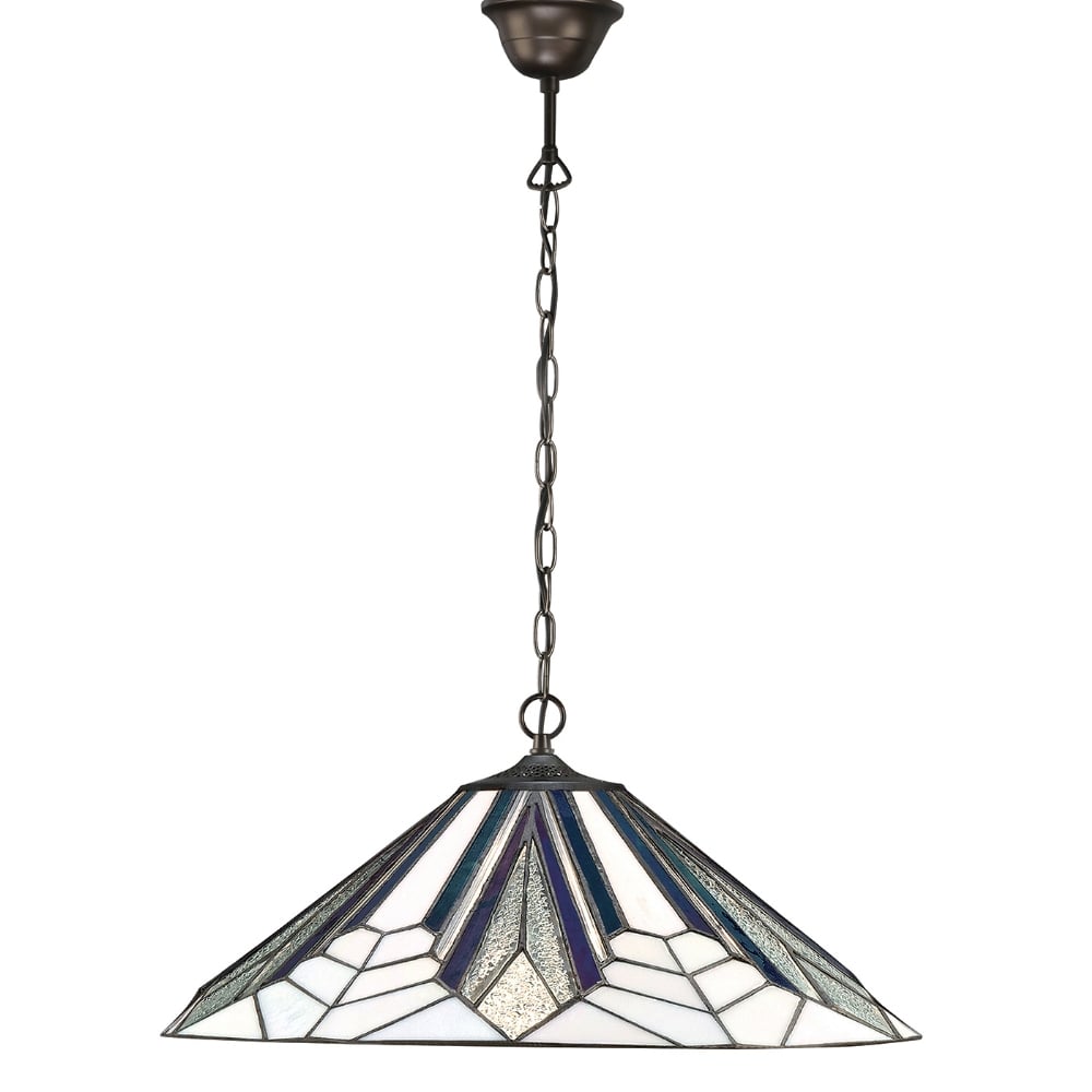 Astoria Tiffany Large Ceiling Pendant Light In Art Deco Style 63938