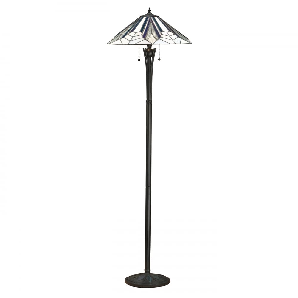 Astoria Tiffany 2 Light Floor Lamp In Art Deco Style 63934