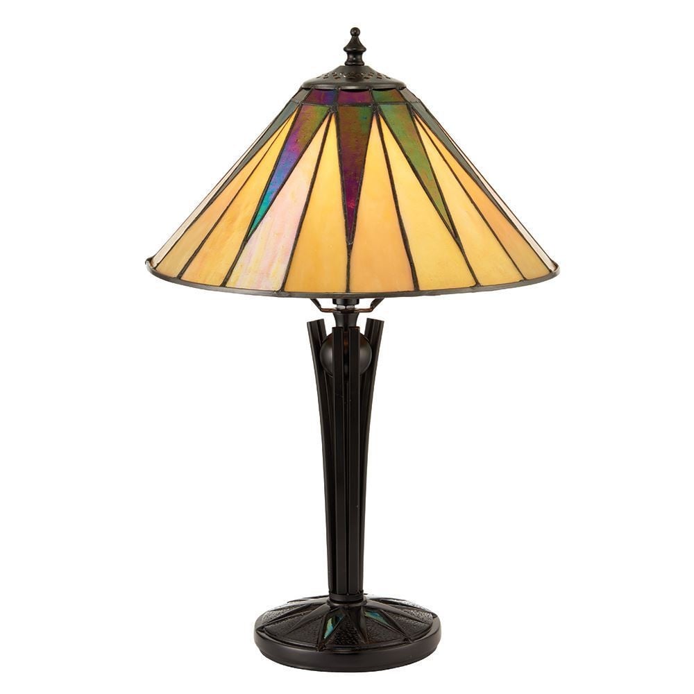 Dark Star Tiffany Pearly Cream Glass Small Table Lamp 70367