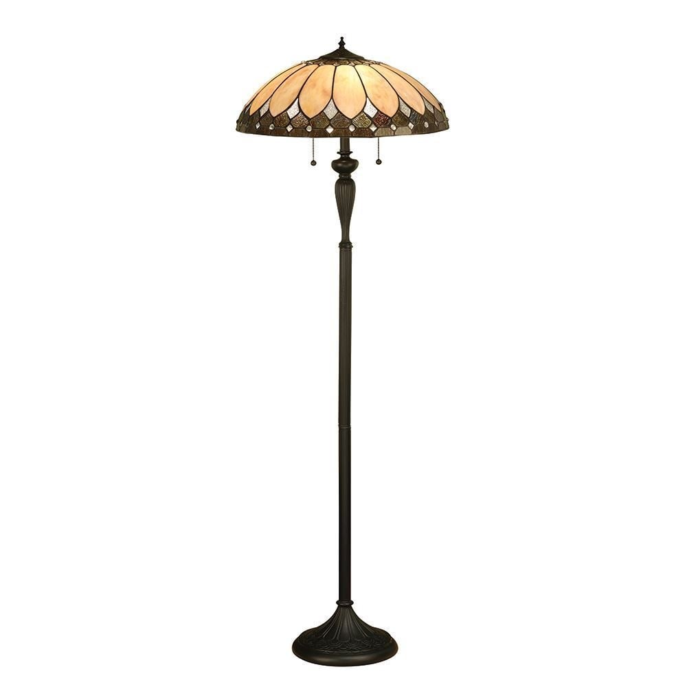 Brooklyn Tiffany 2 Light Floor Lamp With Rich Cream Art Glass 63972