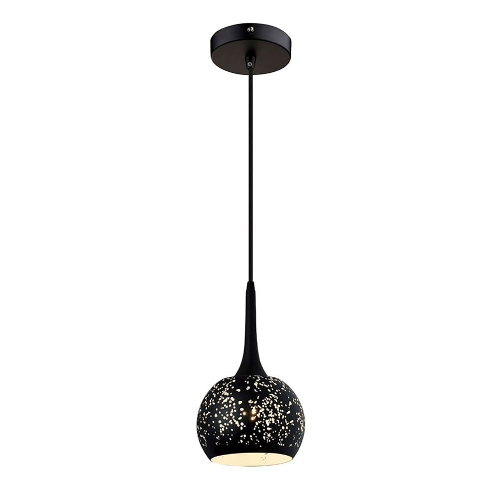 Single Ceiling Pendant Light In Black Finish SUS139