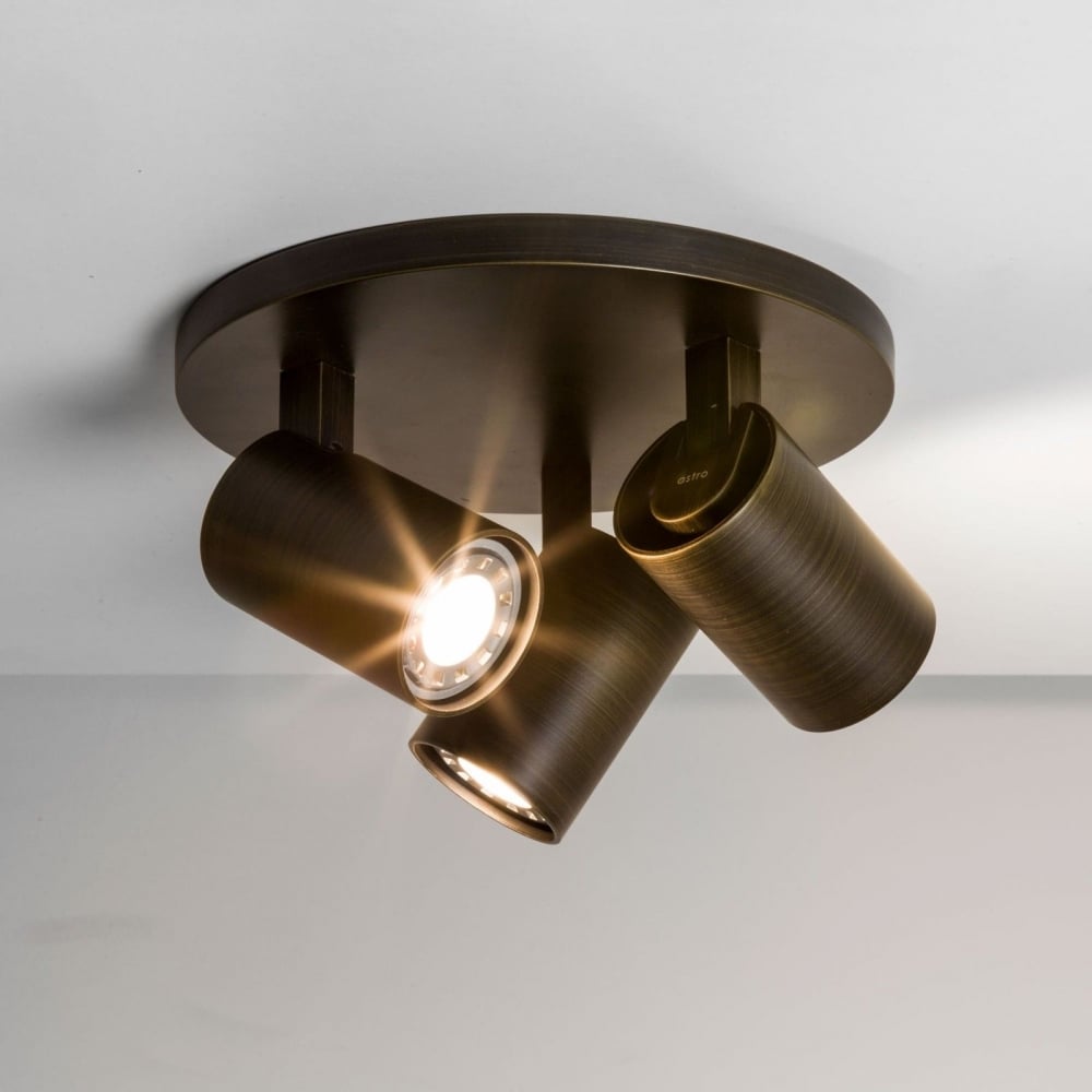 Ascoli Interior Triple Ceiling Spotlight In Bronze Finish 1286005