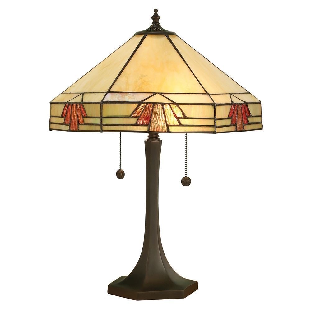 Nevada Tiffany Medium Table Lamp In Art Deco Style 64286