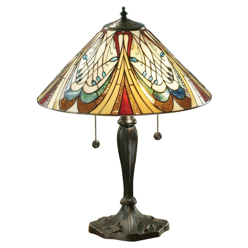 Hector Tiffany Medium Table Lamp In Art Nouveau Style 64163