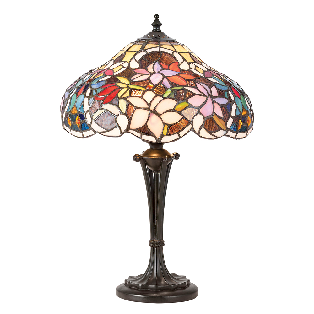 Sullivan Tiffany Small Table Lamp In Floral Design 64327