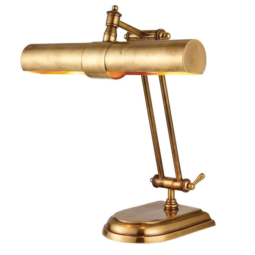 Winchester Adjustable Table Lamp In Mellow Brass Finish 69834