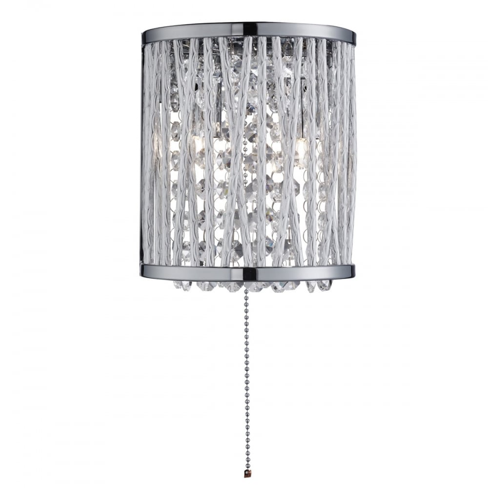 Elise Modern Crystal Wall Light In Chrome Finish 7222-2CC