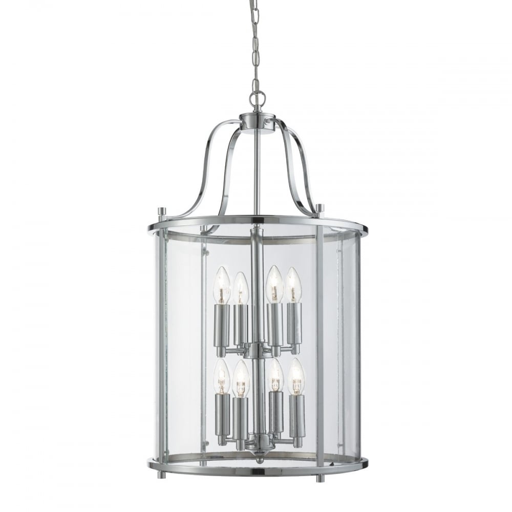 Victorian 8 Light Ceiling Lantern In Chrome Finish 3068-8CC