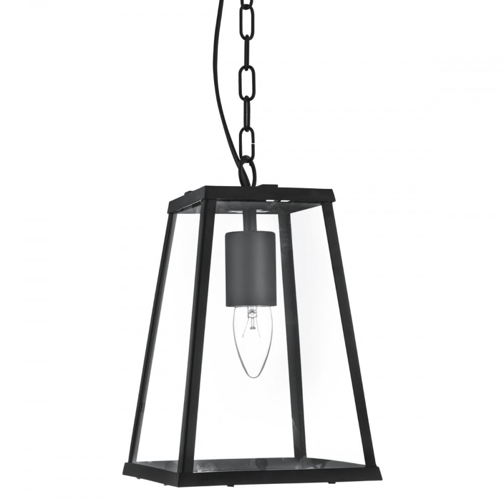 Voyager 1 Light Ceiling Lantern In Matt Black Finish 4614BK