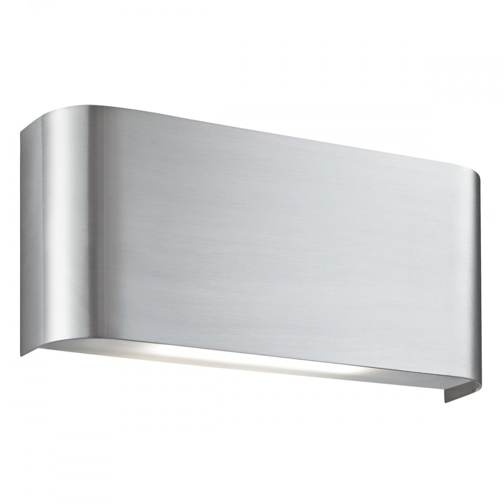 Modern LED Up And Down Wall Light In Satin Silver Finish 1953SS
