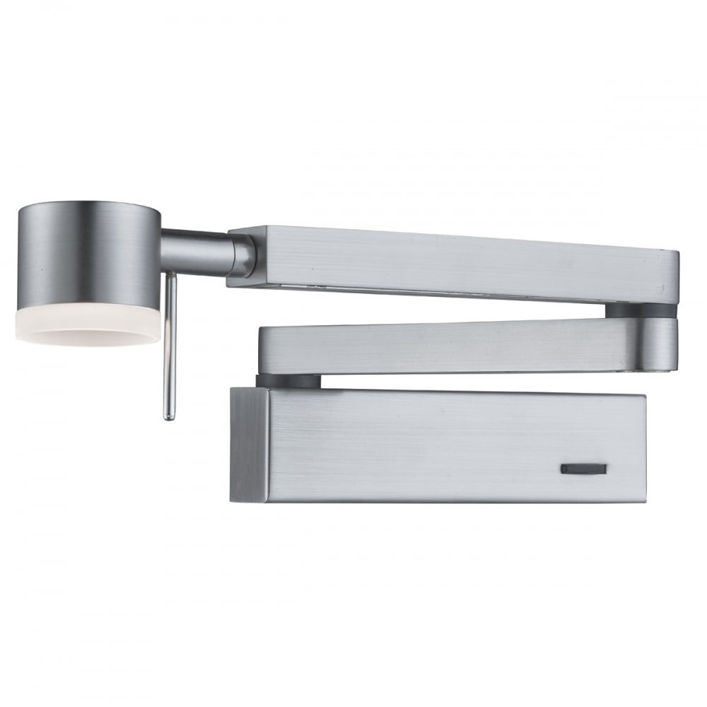 Swing Arm LED Wall Light In Satin Silver Finish 0773SS