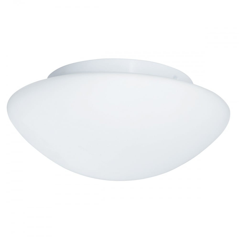Bathroom Flush Ceiling Light With Opal Glass Shade IP44 1910-35