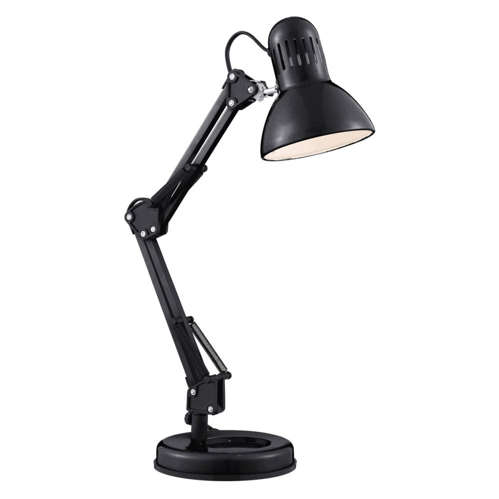 Adjustable Desk Lamp In Shiny Black Finish 2429BK