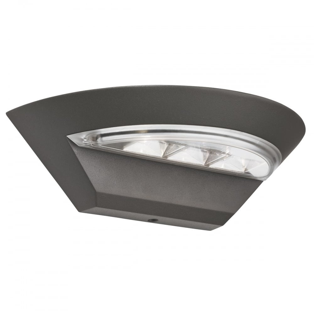 Outdoor LED Semi Circle Wall Light In Dark Grey Finish IP44 5122GY