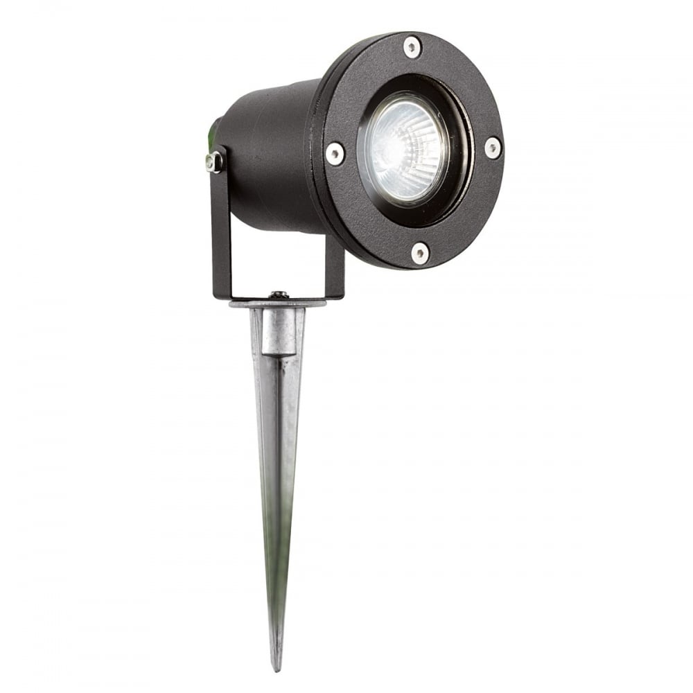 Outdoor Garden Spike Light In Black Finish IP44 5001BK-LED