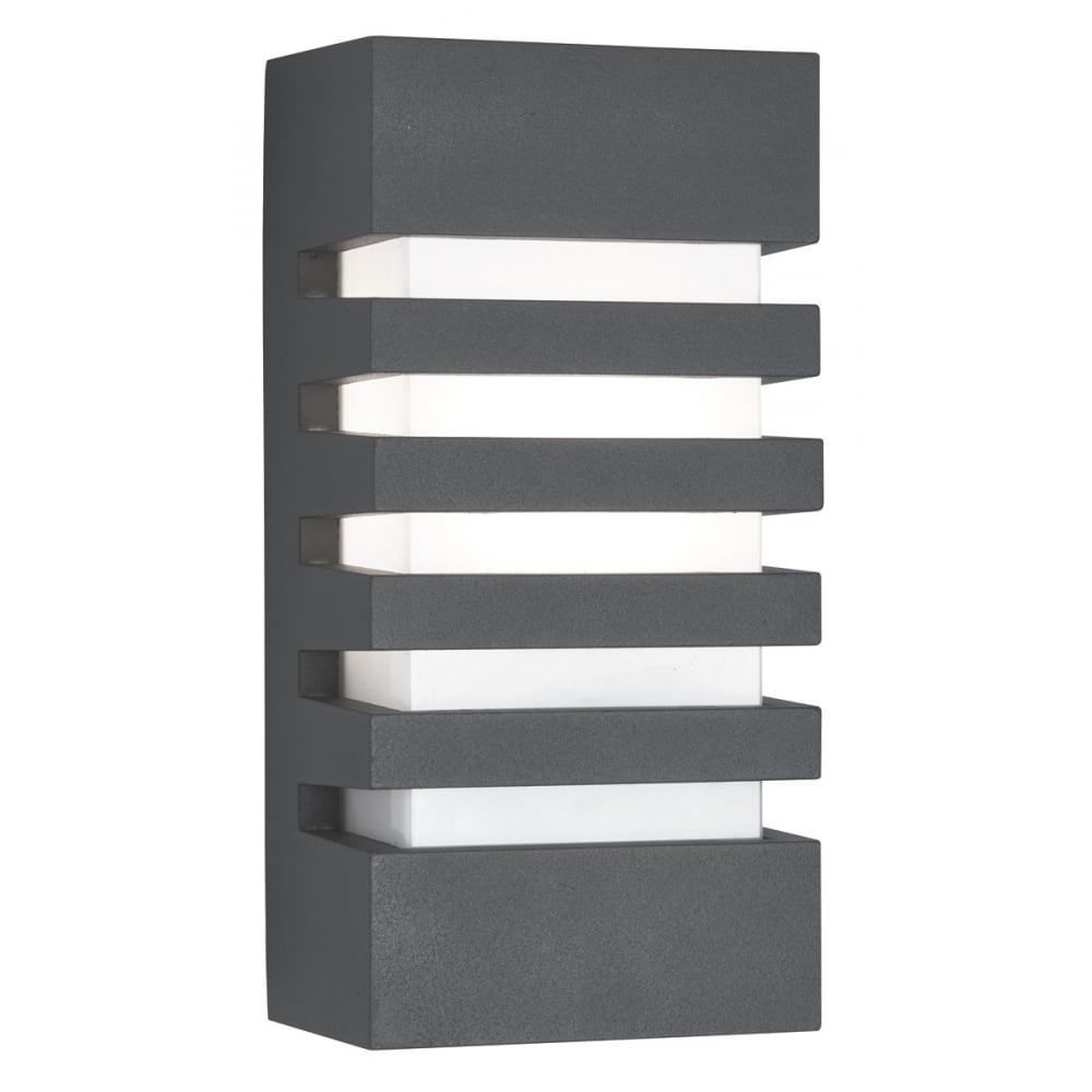 Outdoor Grilled Wall Light In Dark Grey Finish IP44 3393GY
