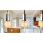 Berkeley Vintage LED Ceiling Pendant Light In Brushed Steel Finish 5927BS