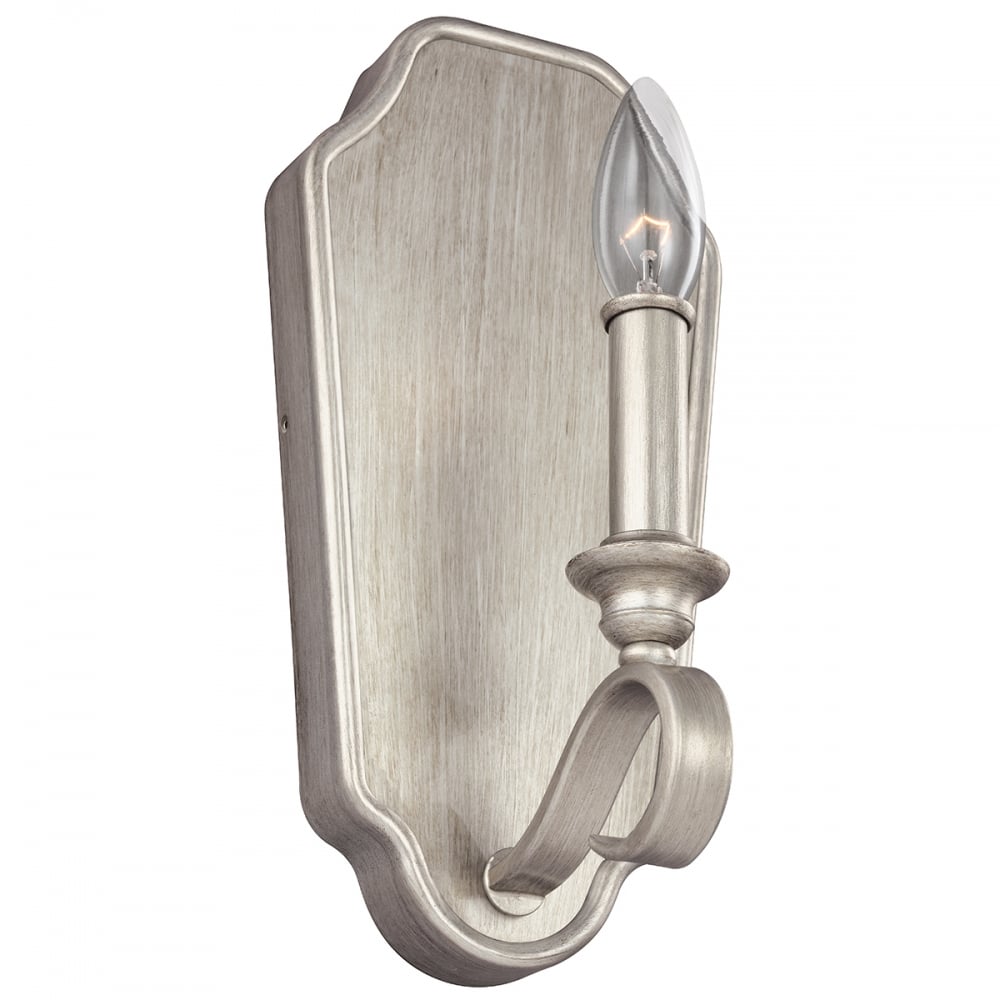 Dewitt Single Wall Light In Sunrise Silver Finish FE/DEWITT1