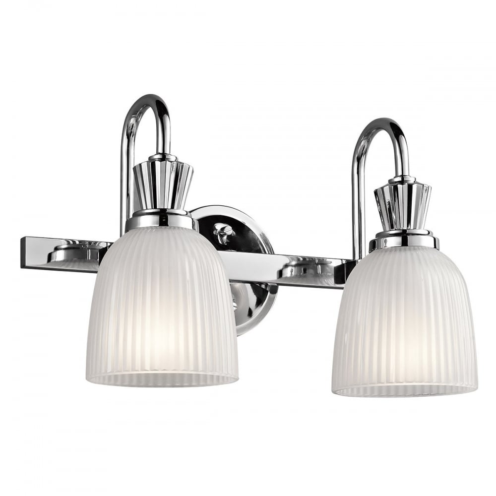 Cora LED Bathroom Wall Light In Polished Chrome Finish KL/CORA2 BATH