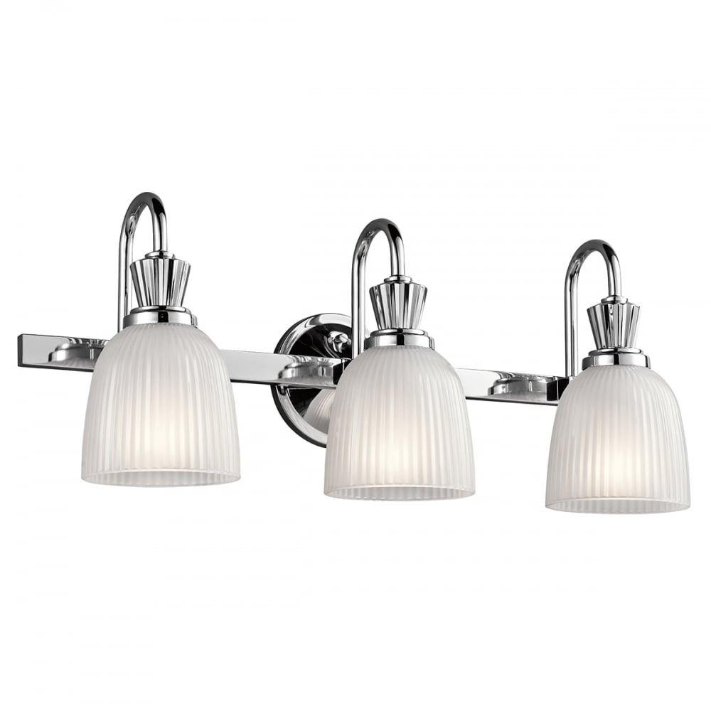 Cora LED Bathroom Wall Light In Polished Chrome Finish KL/CORA3 BATH