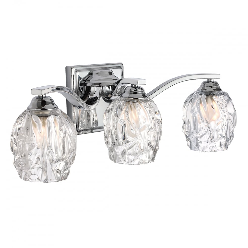 Kalli Bathroom LED 3 Light Above Mirror Fitting In Polished Chrome Finish IP44 FE/KALLI3 BATH